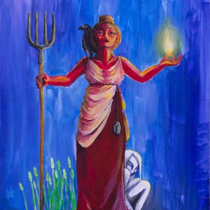 Phosphorus elemental fantasy art red greek goddess