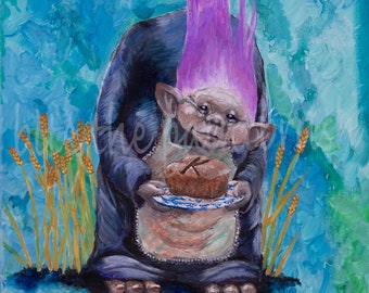 potassium elemental fantasy art old lady troll
