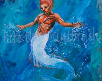 bromine elemental fantasy art merman tattoo