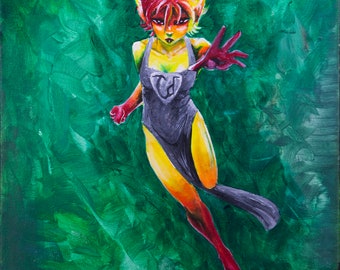 cadmium elf agro superhero elemental fantasy art