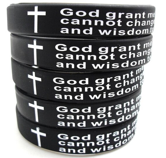 serenity prayer rubber bracelet