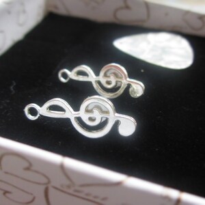 Music Note, Treble Clef, Handmade Jewelry, Music Gift for Her - Music Jewelry - Music Note Jewelry - Treble Clef Stud Earrings