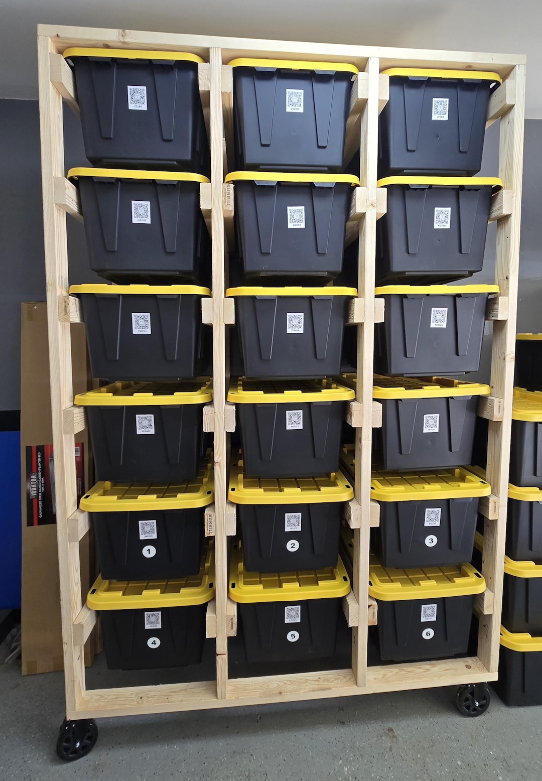 Tote Organizer Build Plans: DIY Garage Storage Rack (PDF Download) - Etsy
