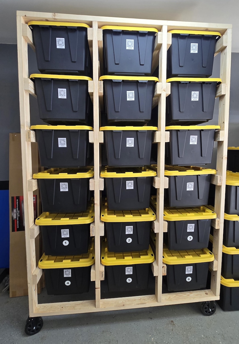 Tote Organizer Build Plans: DIY Garage Storage Rack (PDF Download) - Etsy