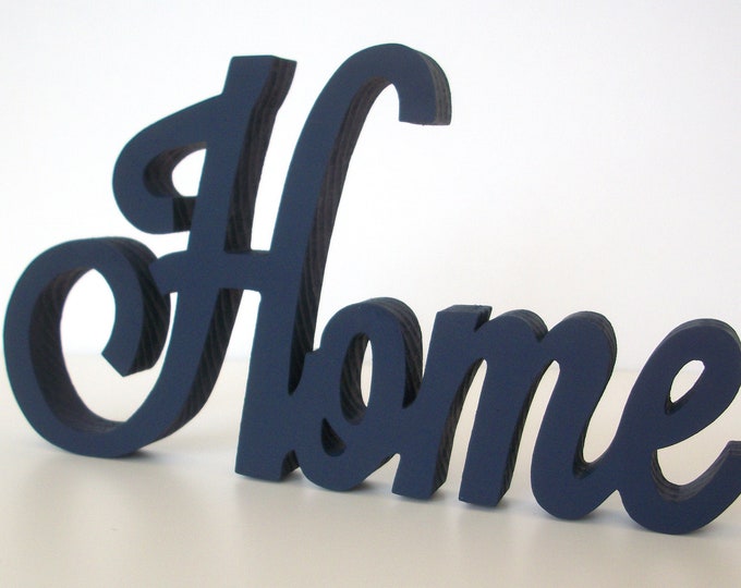 Home Wood Sign Home Wood Word Sign Painted Home Wood Letter Etsy