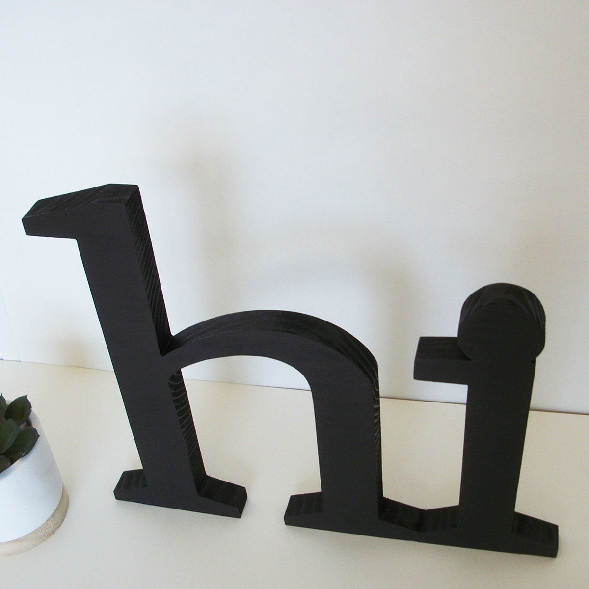 Hi Wood Sign 10 Inch Tall Hi Word Sign. Painted Hi Letter | Etsy
