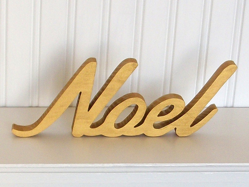 Gold Noel Letter Sign Elegant Christmas Decoration Mantle | Etsy