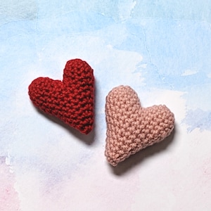 Small heart plushes, Stuffed hearts, Amigurumi hearts