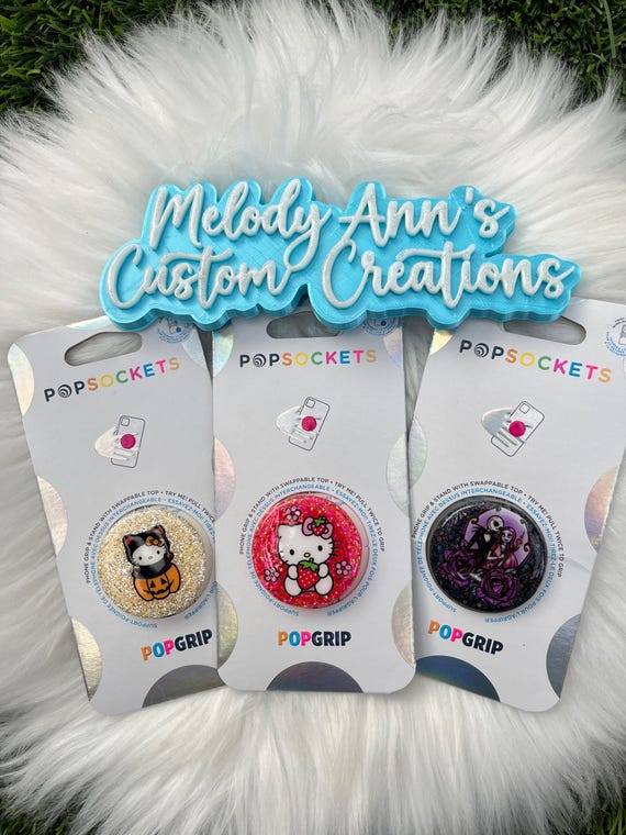 Popsocket, Phone Grip, Swappable, Lilo and Angel, Blue Alien, Pink