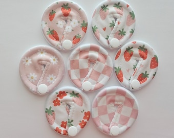 Cubiertas para sonda gástrica de fresas / Almohadillas para sonda gástrica / Almohadillas para sonda de alimentación / Cubiertas para botones Mic-Key / Almohadillas para botones AMT
