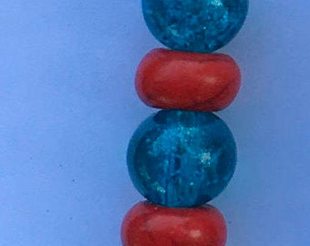 Turquoise and Red