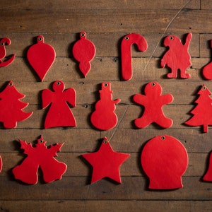 Red Ornament Collection | Leather Ornaments