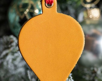 Teardrop Ornament | Leather Ornament