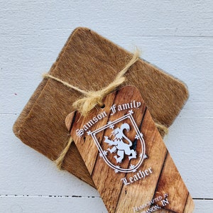 Hair on Leather Coaster