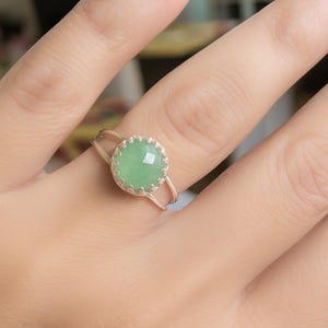 Jade Ring,Jade Ring Sterling Silver 925, Natural Jade Ring, Jade Gemstone Ring, Natural Genuine Jade Ring, Minimalist,Dainty