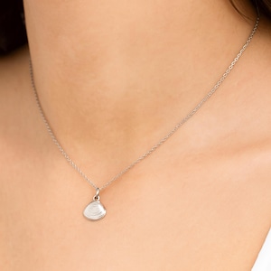 Silver Shell Necklace, Conch Pendant Necklace, Sterling silver 925, Calm Shell Necklace, Small Sea shell Necklace