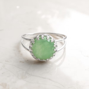 Jade Ring Silver, Silver Jade Ring Jewelry, Jade Gold Jewelry, Jade Gemstone, Natural Genuine Jade Ring, Minimalist,Dainty