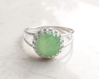 Jade Ring Silver, Silver Jade Ring Jewelry, Jade Gold Jewelry, Jade Gemstone, Natural Genuine Jade Ring, Minimalist,Dainty