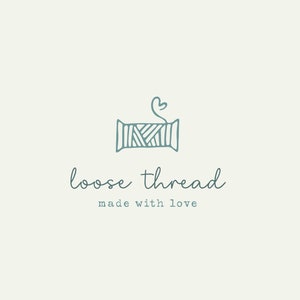 Needle Logo, Sewing Logo, Needle and Thread Pre-made Logo