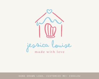 bakery logo design - premade simple - patisserie cakery cakes baking house baker