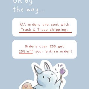 Kawaii Bunny Sticker Sheet: Eco-Friendly Journaling Stickers image 2
