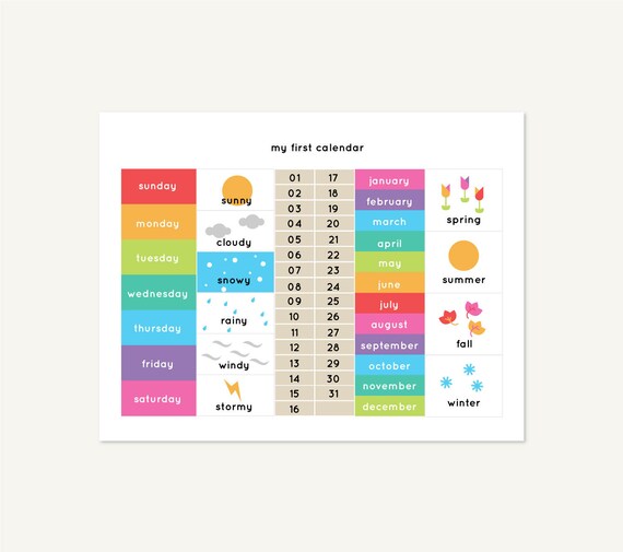 Montessori Calendar And Weather Chart