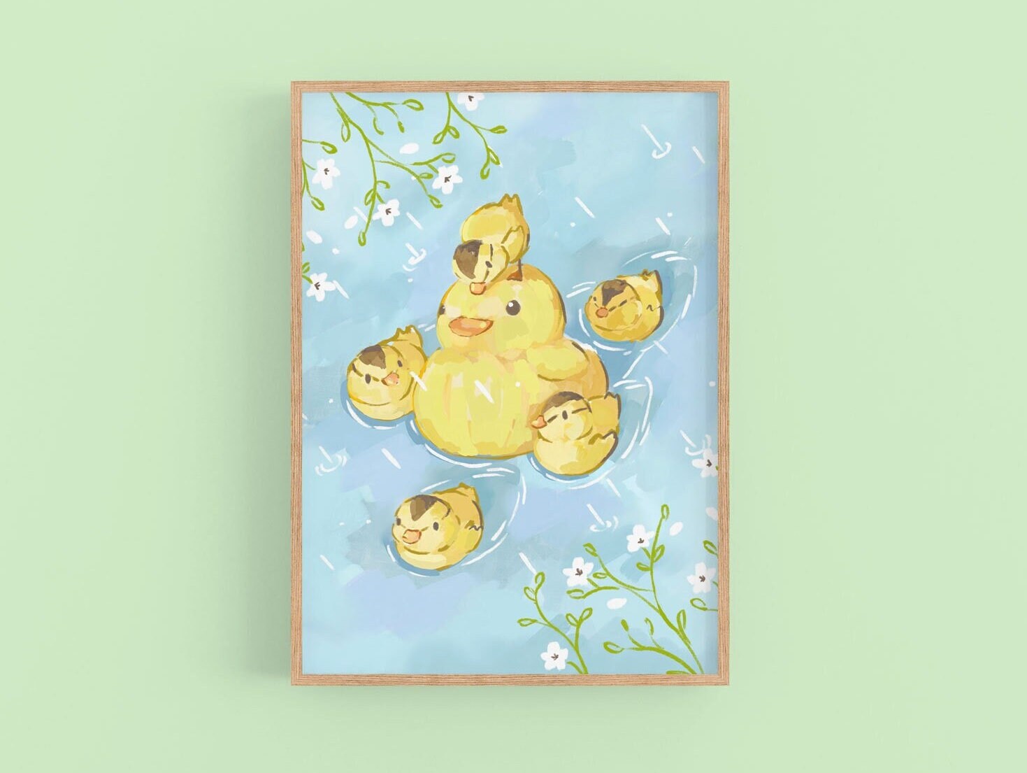 KAWAII MINI DUCKS, Yellow Ducklings Figurines, Small Gift Idea for Kids,  Ready to Gift in Box 