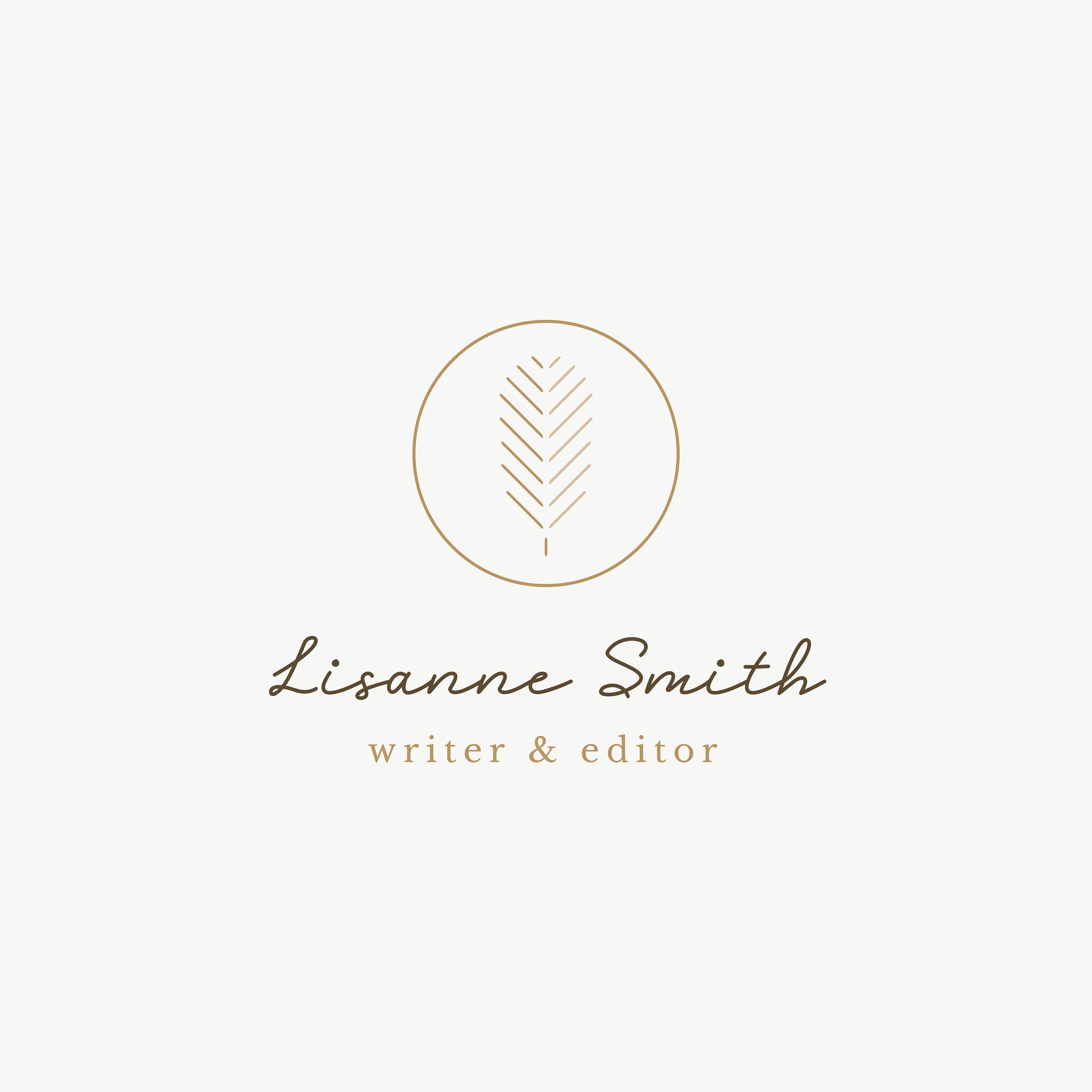 Feather logo design writer editor modern minimalistic | Etsy