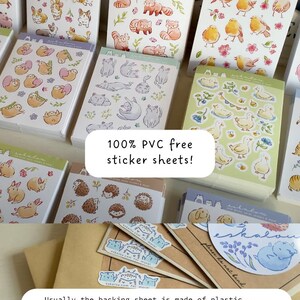 Kawaii Bunny Sticker Sheet: Eco-Friendly Journaling Stickers image 4