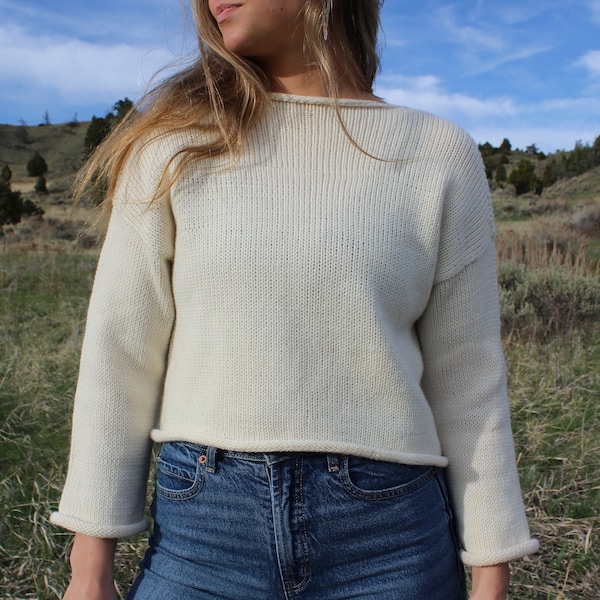 PATTERN - the Ivy Rolled Sweater