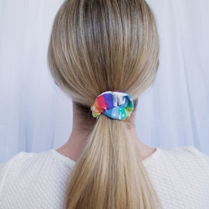 Rainbow Unicorn Mini scrunchie, small, tiny scrunchy, kids, fine hair, birthday present girl, hair tie