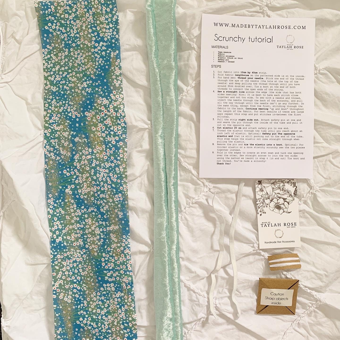 DIY Scrunchie Kits - Makes TWO Scrunchies per Pack - at Home 
