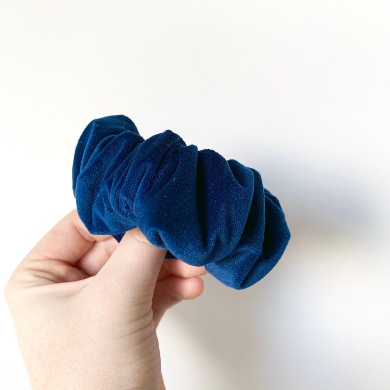 Scrunchies Pink White Wide Elastic Scrunchy Extra Thick Velvet Scrunchie Mustard Rust Blue