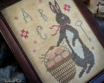 Spring Gathering ~ Sampler Pattern from Scattered Seed Samplers© 2018 by Designer Tammy Black