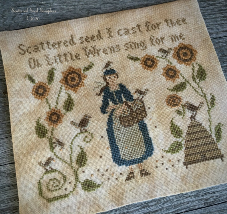 Seeds of Kindness Pinkeep Pattern from Scattered Seed Samplers© 2020 by Designer Tammy Black image 1