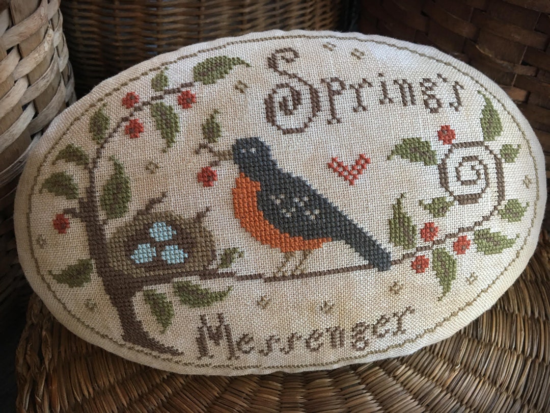 Spring Chicken Pinkeep Pattern Spring's Messenger ~ Pinkeep Pattern From Scattered Seed Samplers© 2021 ...