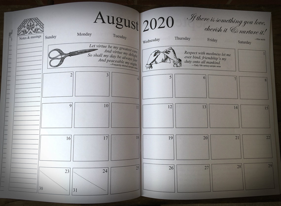 A NEEDLEWORK ENTHUSIAST'S Book of Days for Etsy