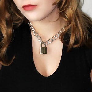 Stainless Steel Padlock Necklace