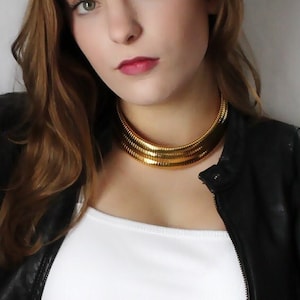 Rare Vintage Monet Wide Omega Choker