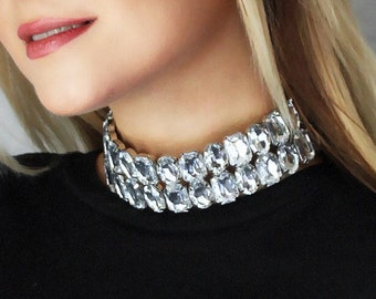 Gargantilla con diamantes de imitación