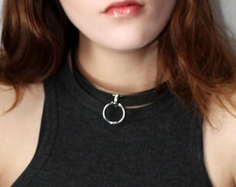 Machined Stainless Steel Choker Necklace with fixed O-ring