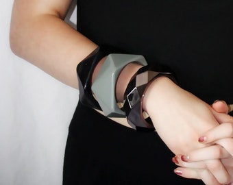 Conjunto vintage de pulseras geométricas
