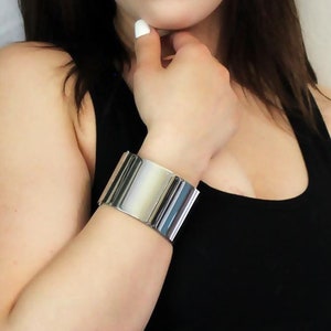Machined Stainless Steel Cuff Bracelet