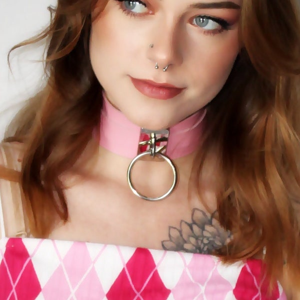 Bold & Beautiful: Barbie Pink Choker with Silver Accents