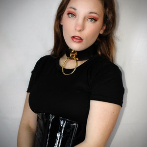 collared evening gown