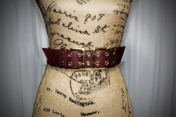 Vintage BCBG Max Azria Double Buckle Belt Size M/L - Etsy display picture 1