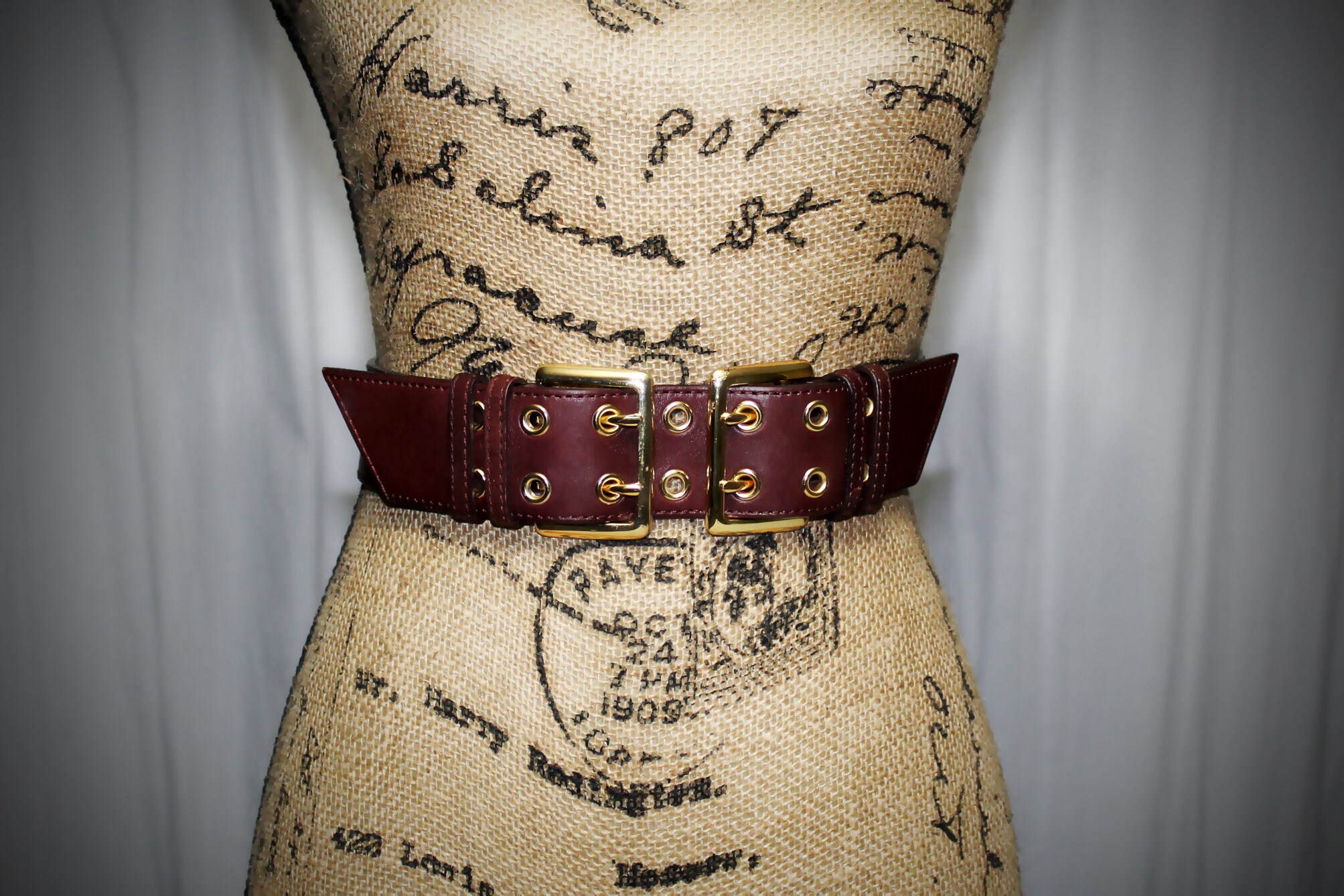 Vintage BCBG Max Azria Double Buckle Belt Size M/L - Etsy display picture 3