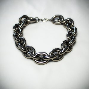 Heavy Silver Oval Link Necklace Kenneth Jay Lane Style image 6