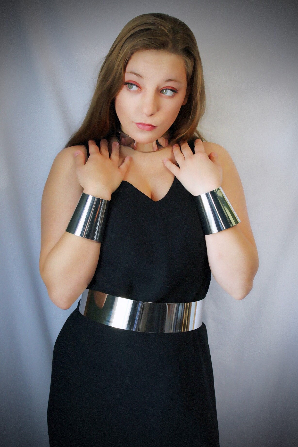 Wide Silver Waist Belt - Etsy