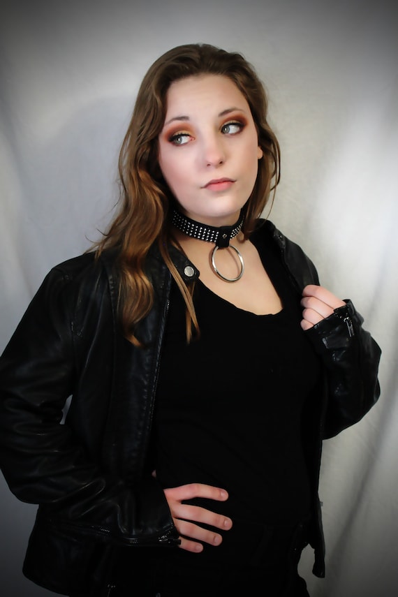 Large O Ring Choker With Rhinestones - Etsy